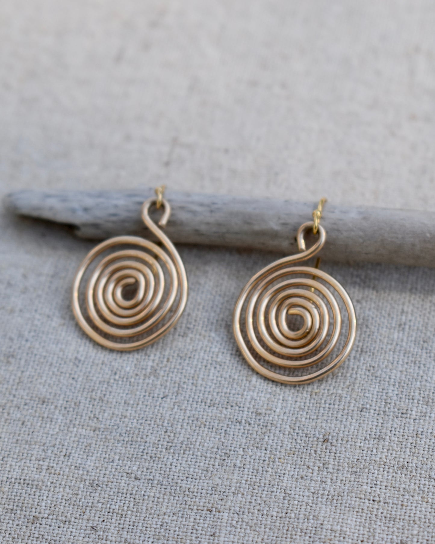 Gold Spriral Earrings