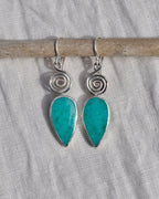 Chalcedony Spiral Earrings