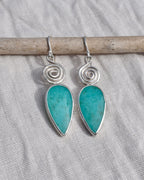 Chalcedony Spiral Earrings