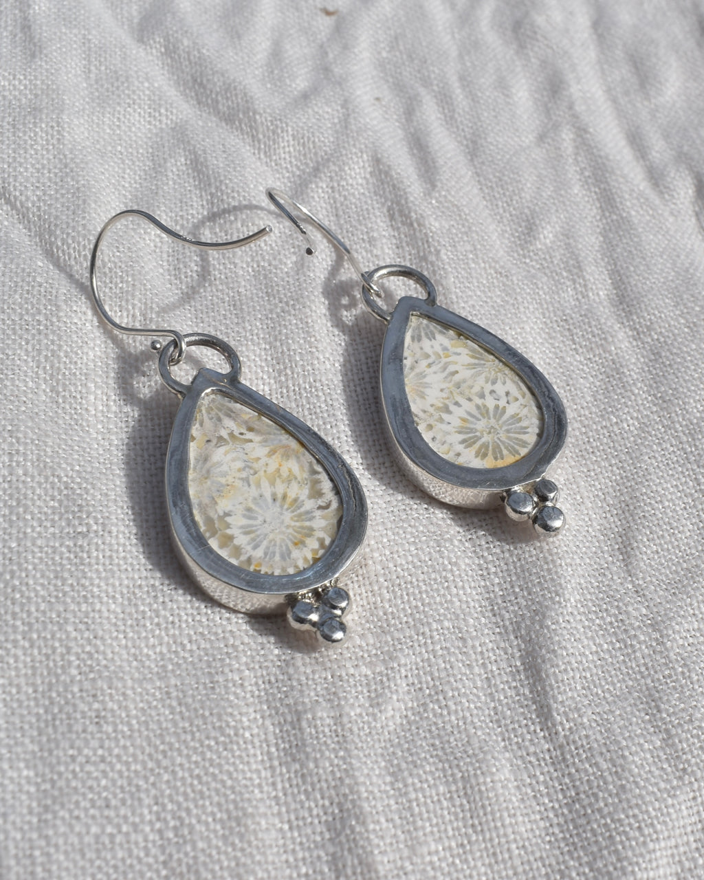 Fossil Coral Earrings