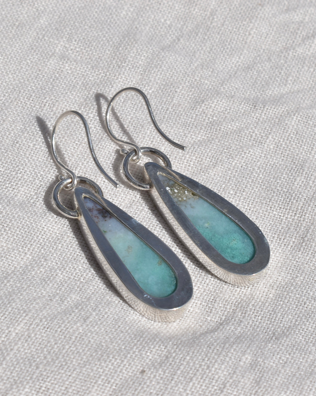 Indonesian Opalised Wood Earrings