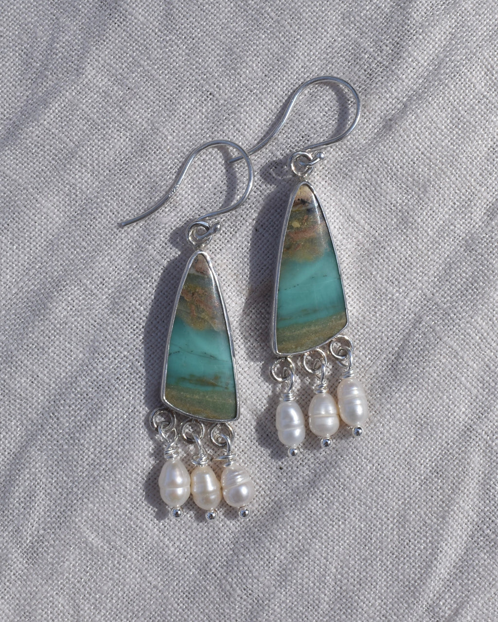 Opalised Wood Earrings