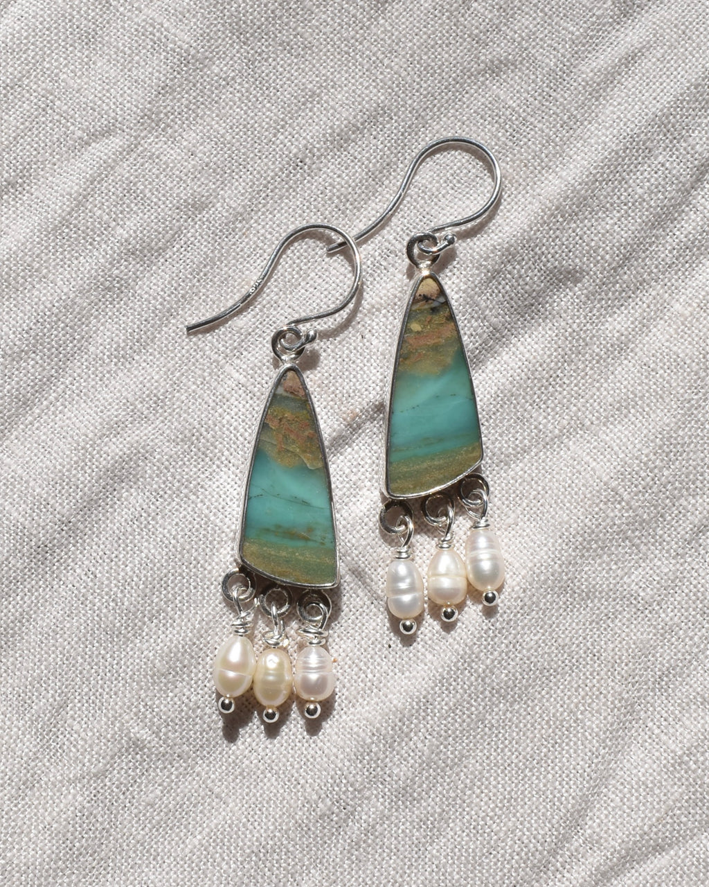 Opalised Wood Earrings