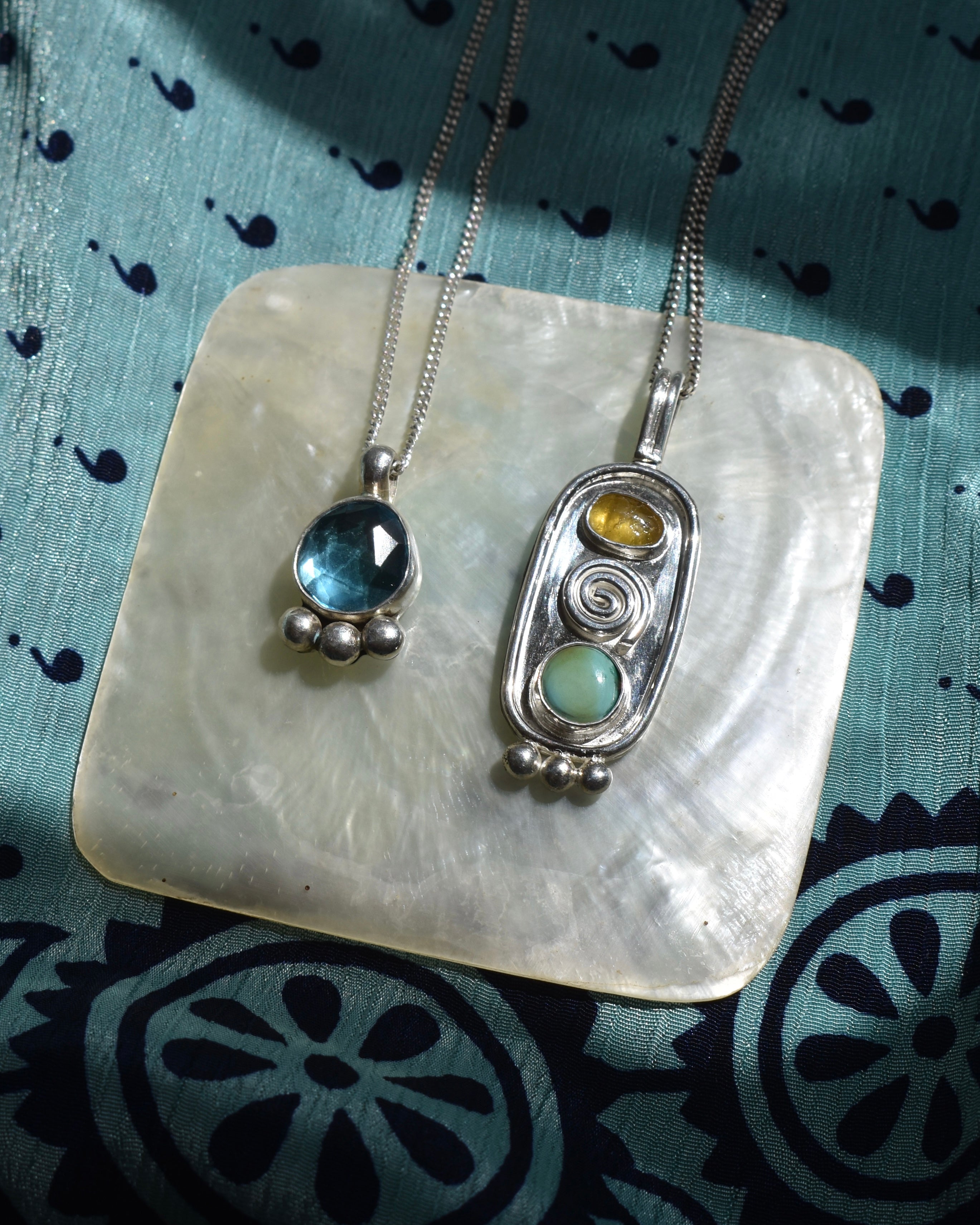 Turquoise Spiral Necklace