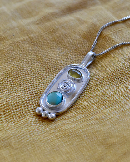 Turquoise Spiral Necklace