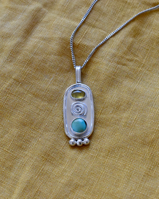 Turquoise Spiral Necklace