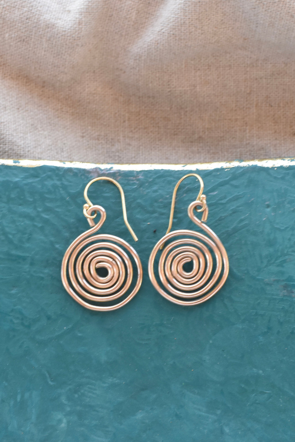 Gold Spriral Earrings