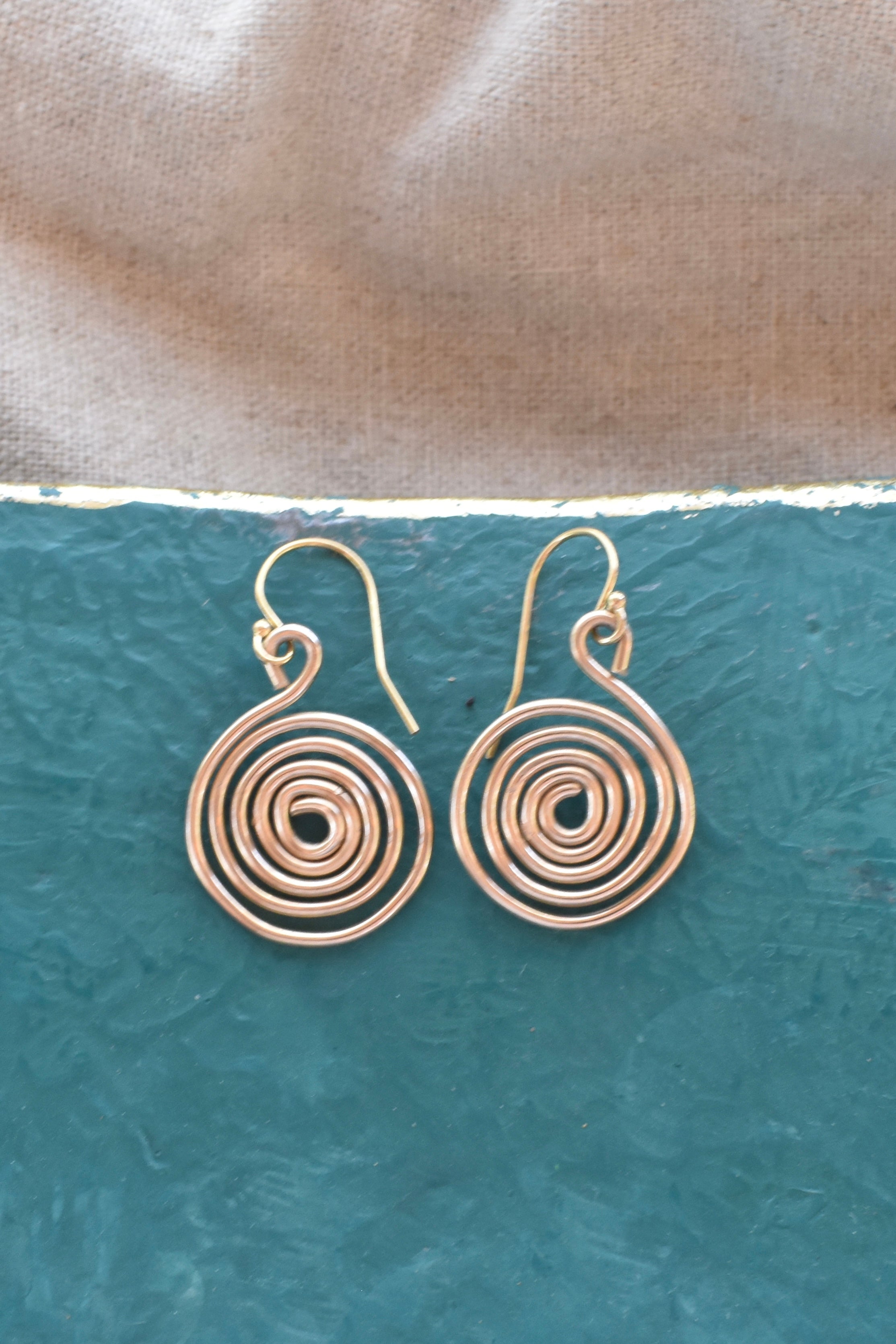 Gold Spriral Earrings