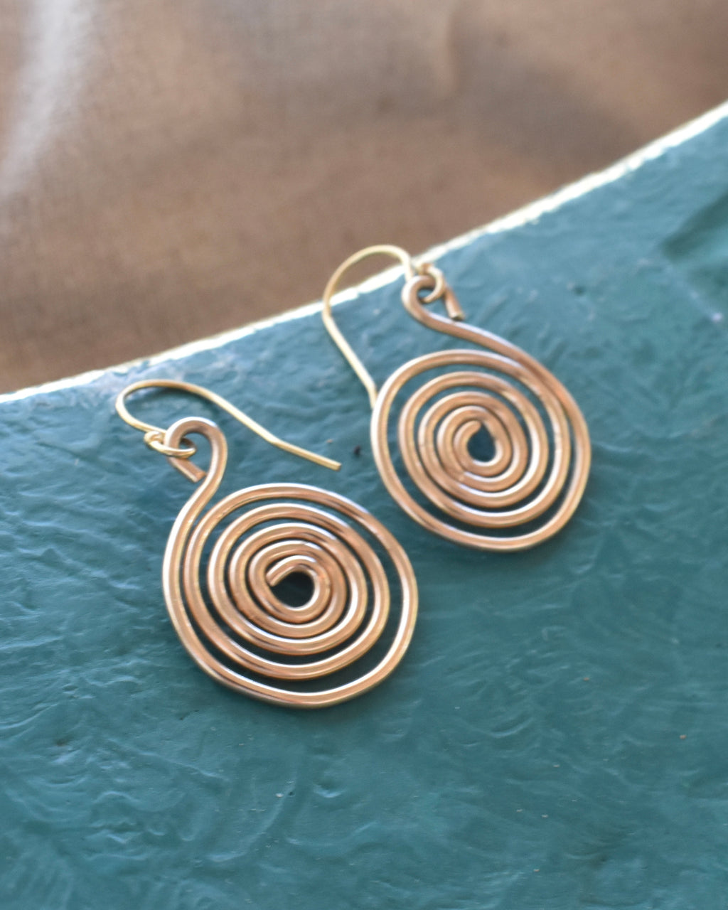 Gold Spriral Earrings
