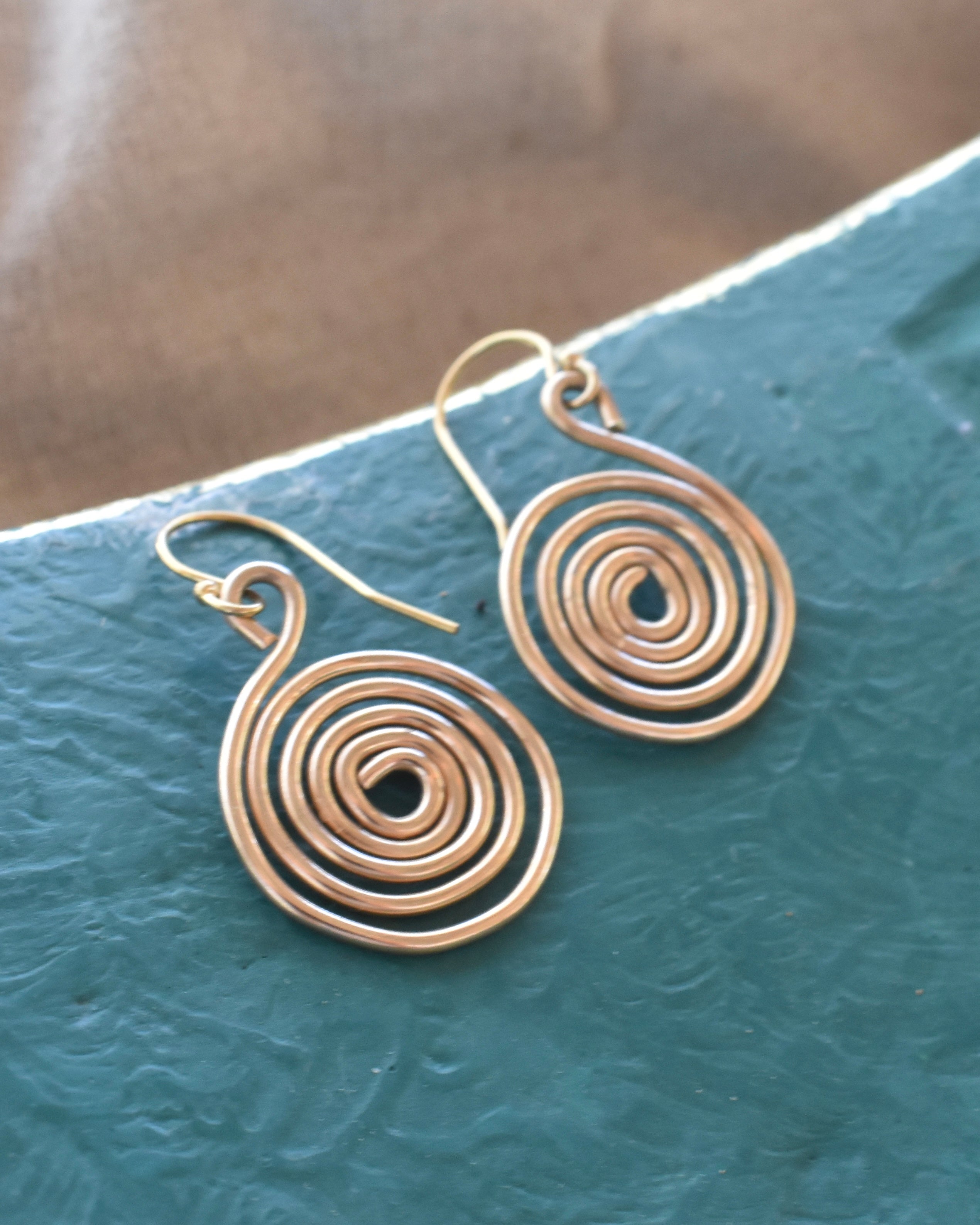 Gold Spriral Earrings