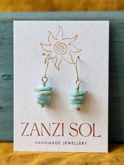 Barbados Larimar Earrings
