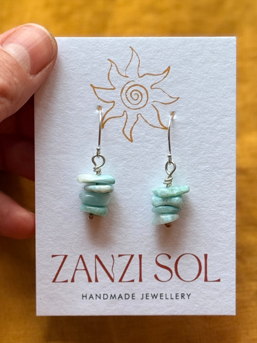 Barbados Larimar Earrings