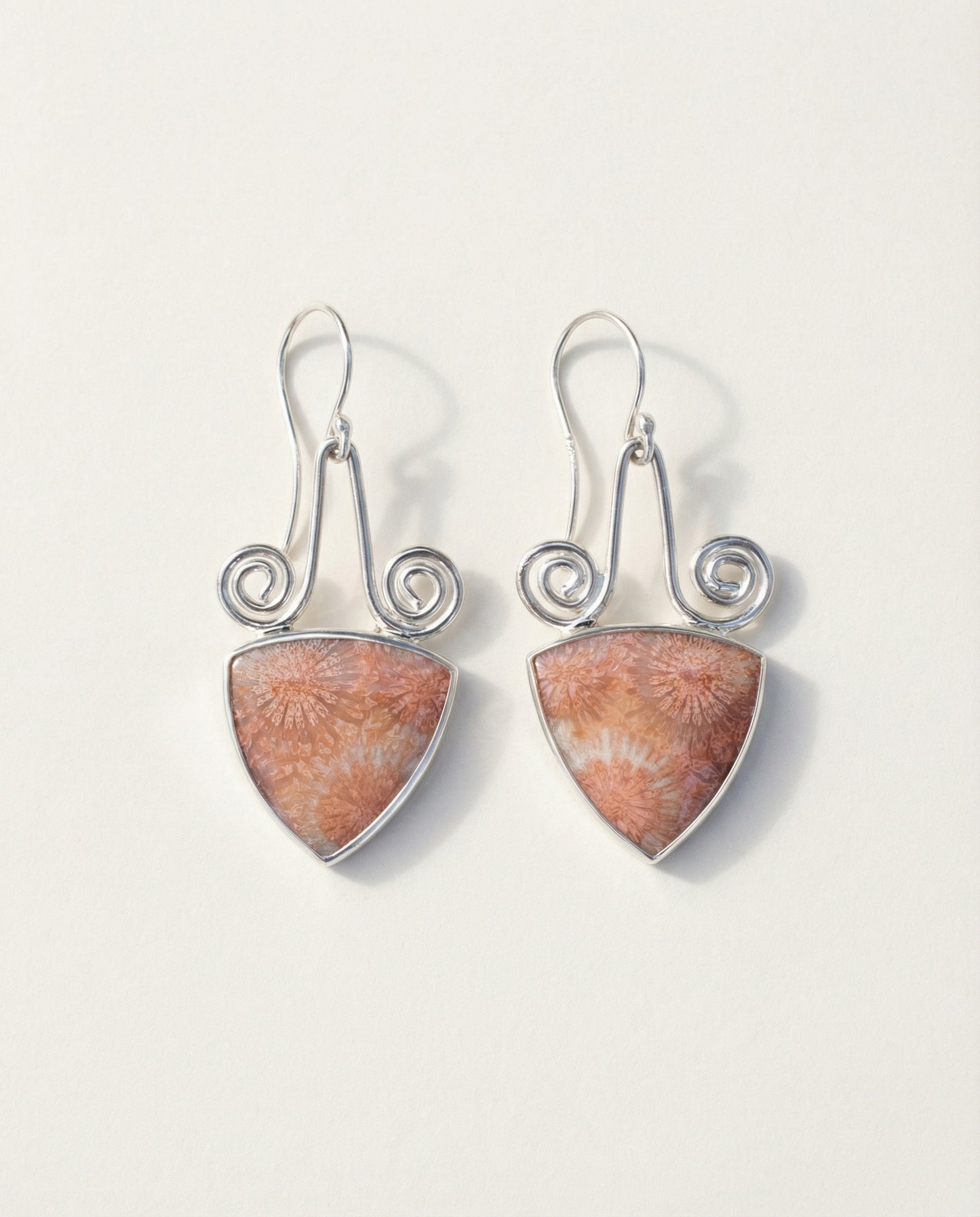 Fossil Coral Earrings