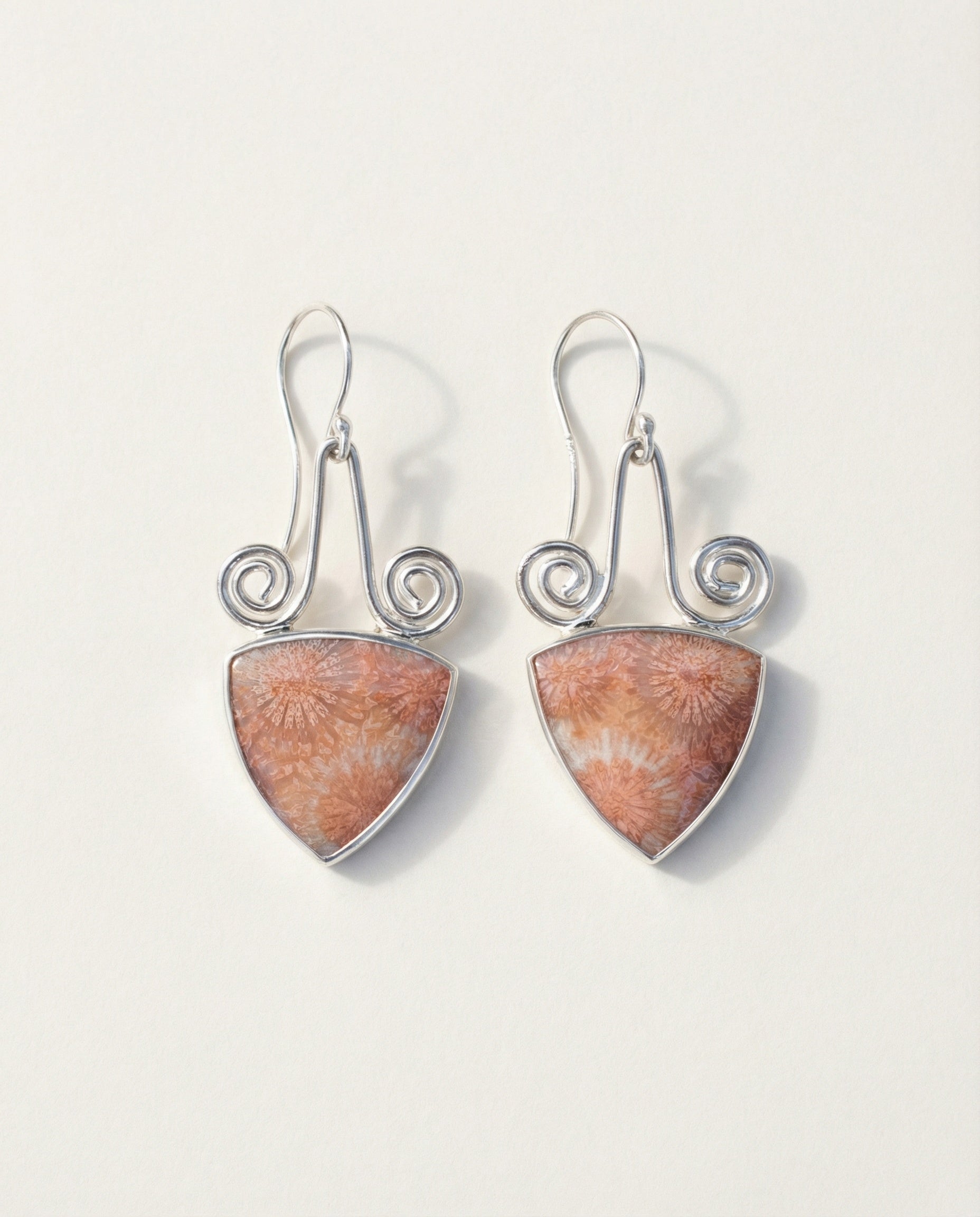Fossil Coral Earrings