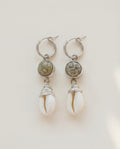Fossil Coral & Shell Earrings