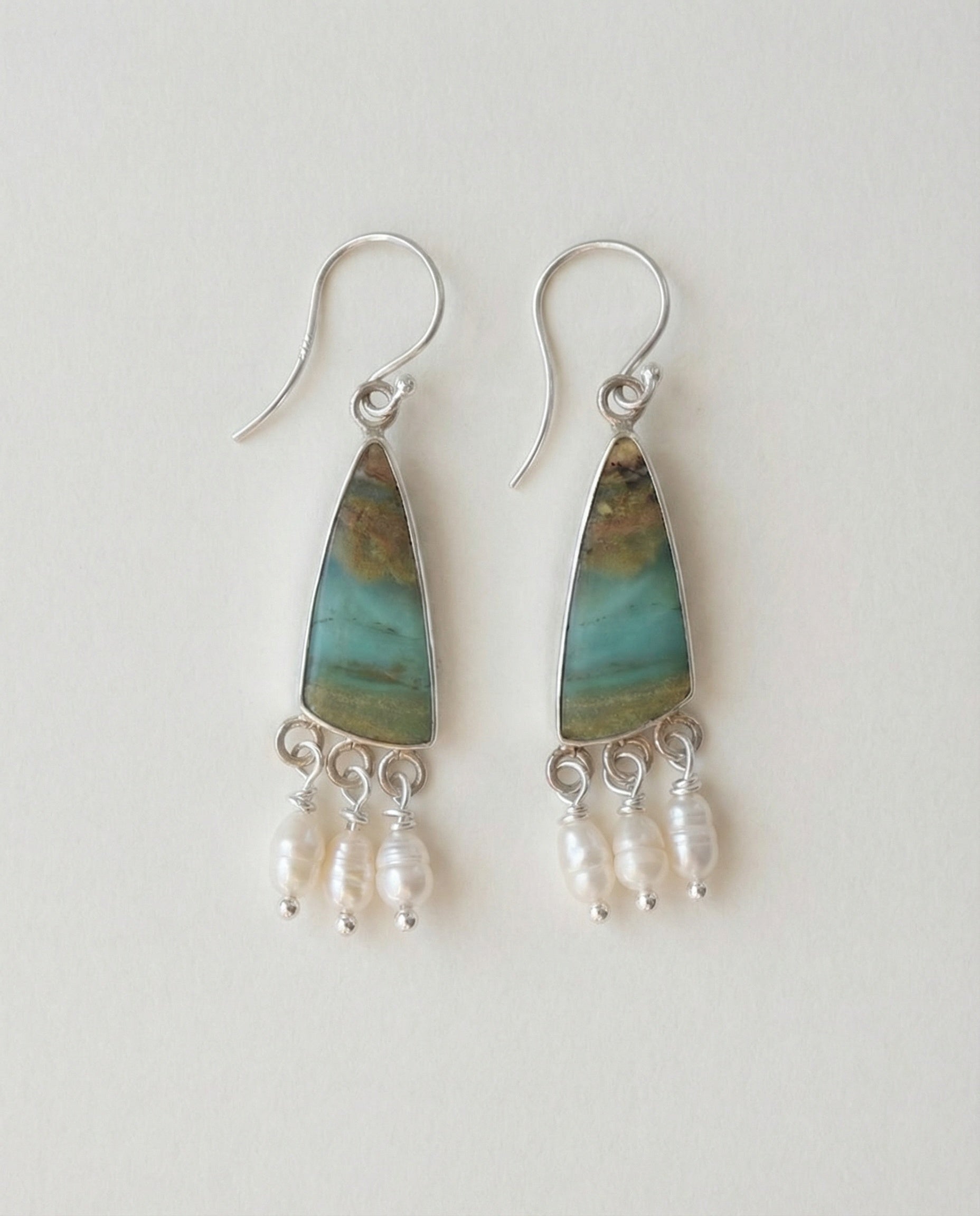Opalised Wood Earrings
